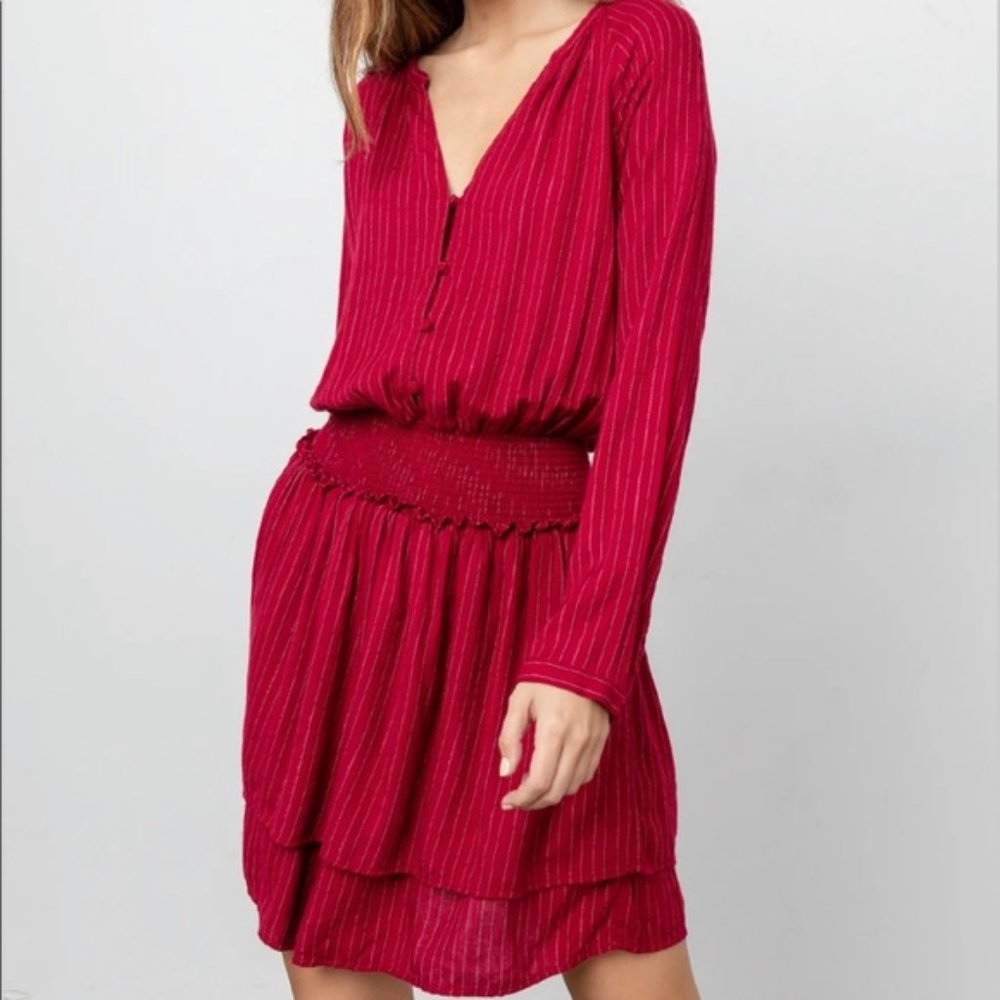 Rails Long Sleeve Dress Jasmine Striped Messina